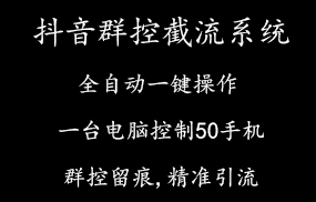 抖音多功能群控截流系统